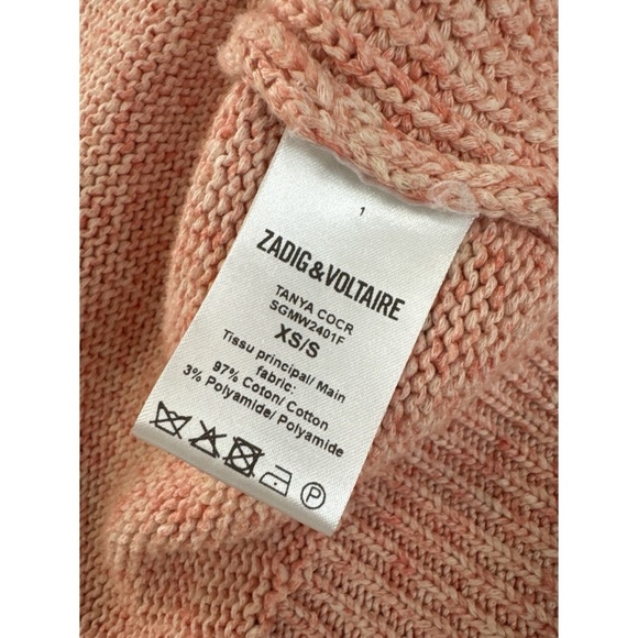 Zadig & Voltaire Tanya Cardigan Sunflower Pink Size XS/S - Picture 5 of 7